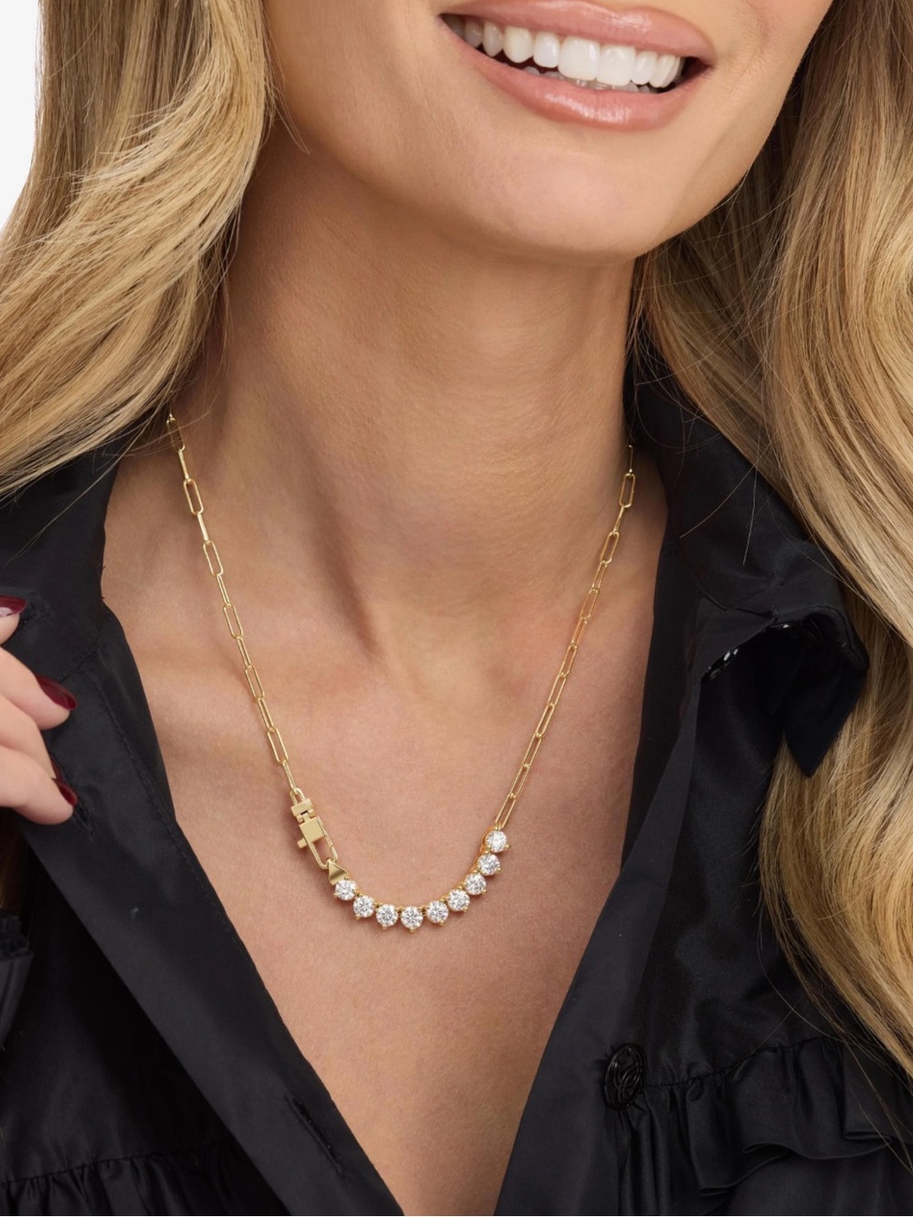 NWT Melinda Maria Gold “Not Your Basic Samantha Necklace”